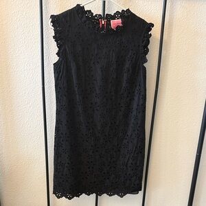 Black Eyelet Lace Dress